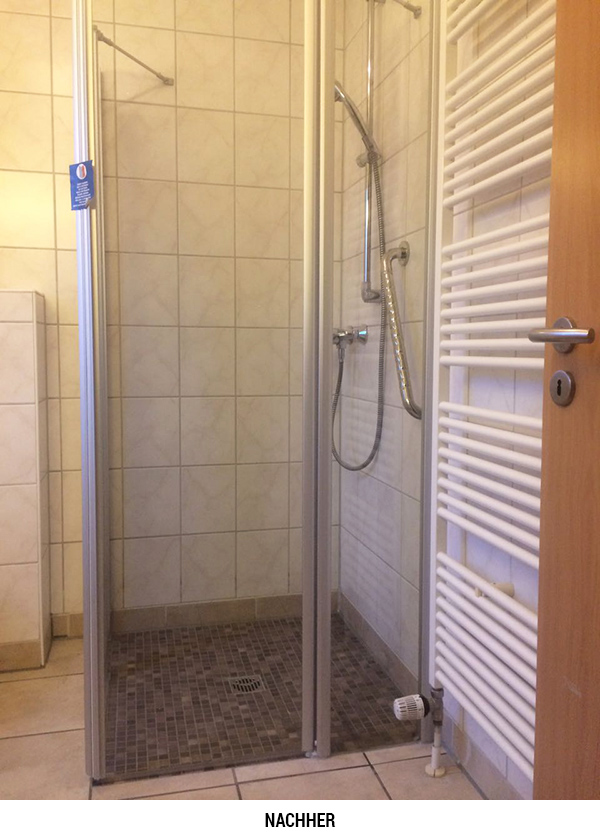 Barrierefreie Dusche: nachher