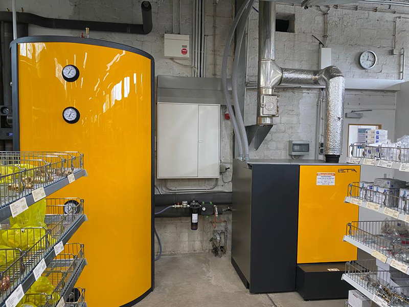Installation einer ETA-Pellet-Kesselanlage bei Soltauer SHK-Großhandel